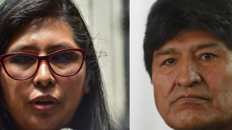 Eva Copa vs Evo Morales. Foto: Internet
