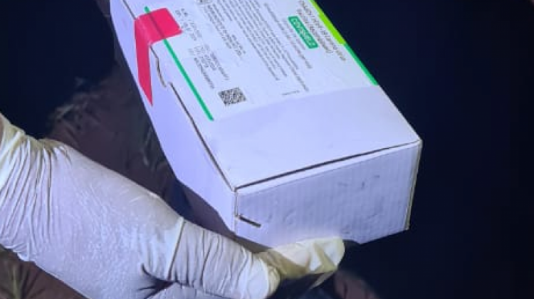 El lote de 500 vacunas contra el Covid-19. Foto: Ministerio de Gobierno