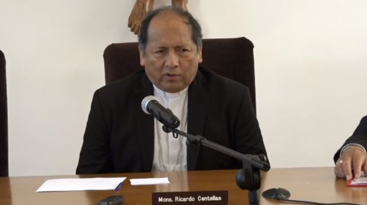 El presidente de la CEB, Monseñor Ricardo Centellas.