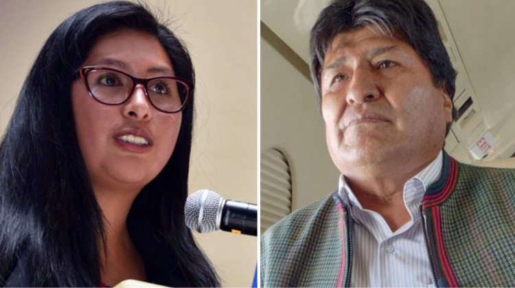 Eva Copa y Evo Morales