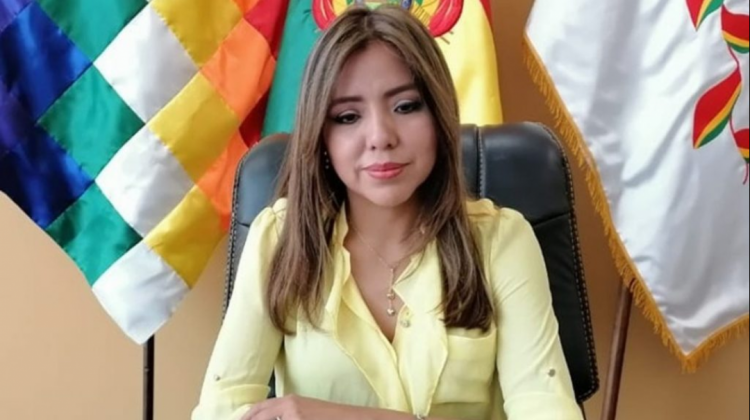 La viceministra Gabriela Alcón. Foto archivo: La voz de Tarija/ABI
