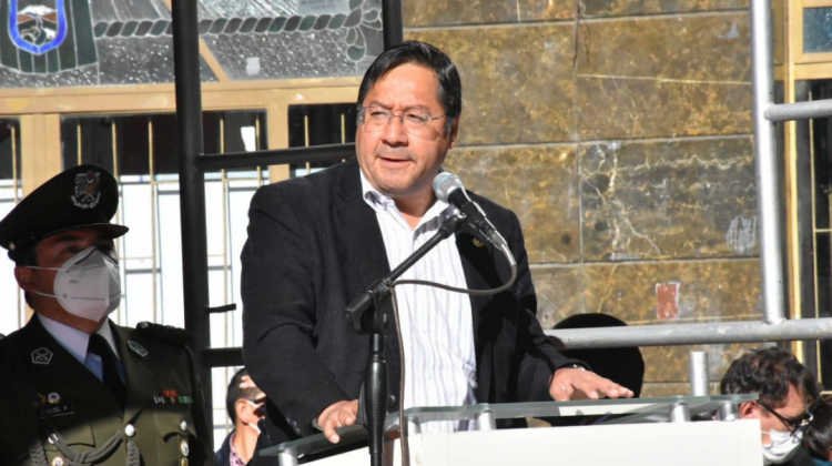 Luis Arce, presidente de Bolivia. Foto: Prensa Palacio de Gobierno.
