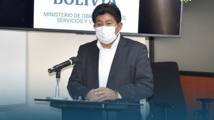El ministro Edgar Montaño. Foto: Ministerio de Obras Públicas
