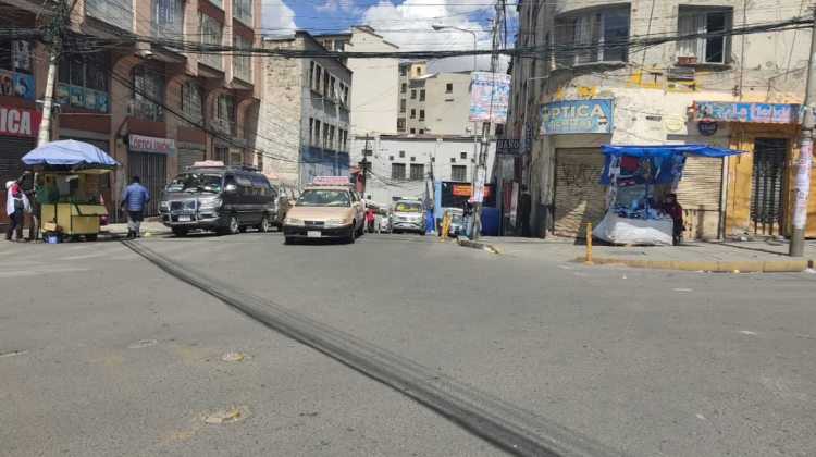 Una calle de la ciudad de La Paz. Foto: ANF