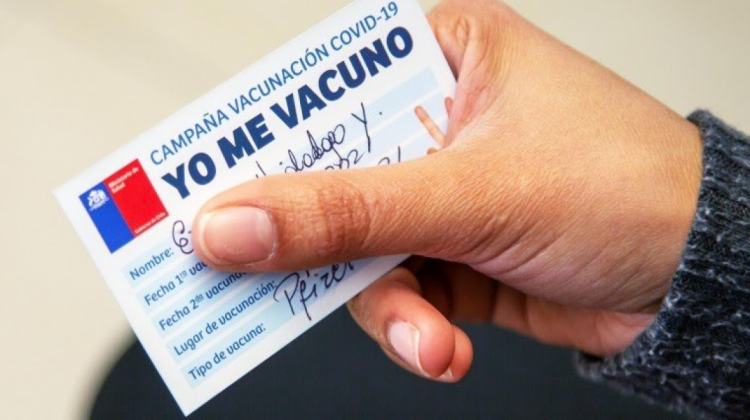 Chile llega a 43% de población vacunada con las dos dosis. Foto. RRSS
