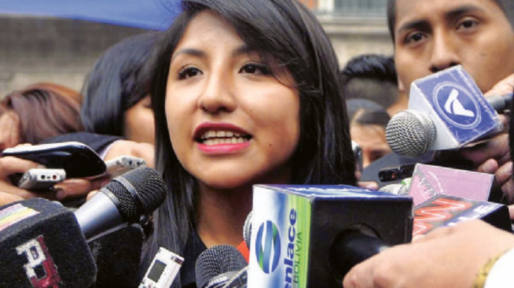 Evaliz, la hija del expresidente Evo Morales. Foto: Archivo