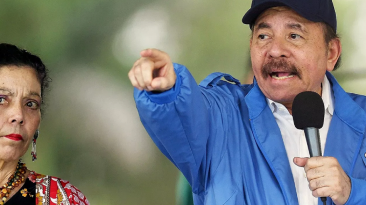 Daniel Ortega y su esposa, la vicepresidenta. Foto. RRSS