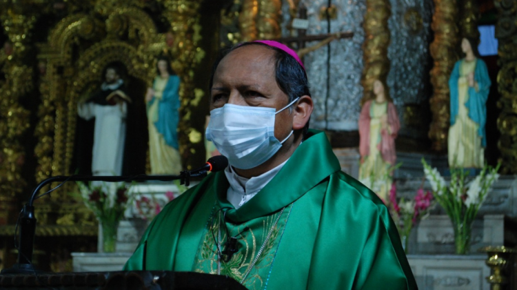 El presidente de la Conferencia Episcopal Boliviana, monseñor Ricardo Centellas. Foto: Iglesia