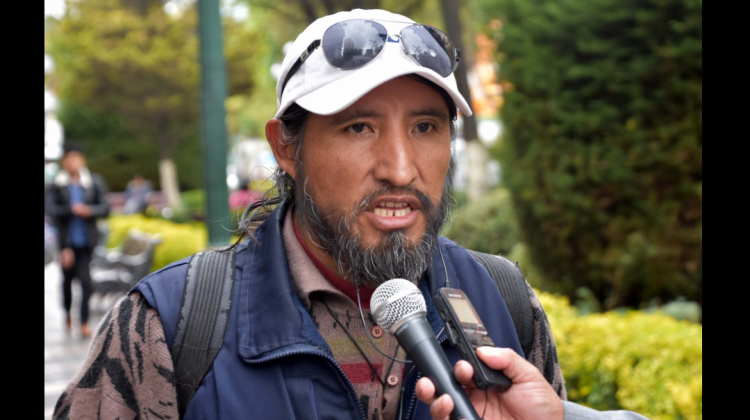 Representante de las Víctimas de Senkata, David Inca Apaza. Foto: Éxito Noticias