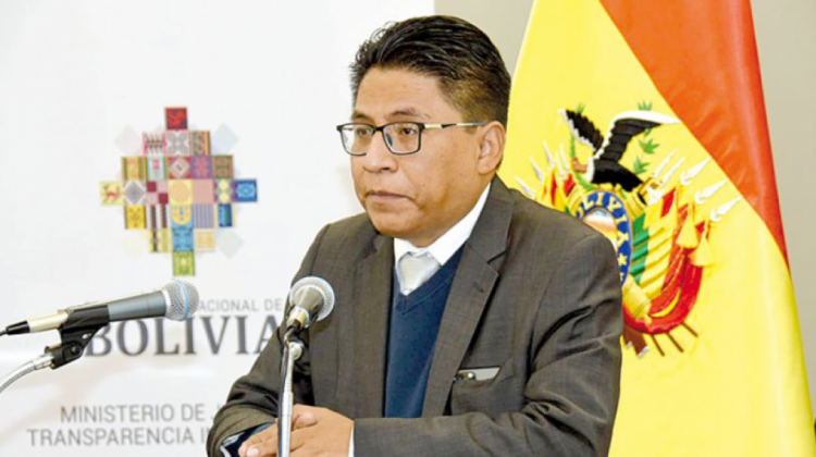 Iván Lima, ministro de Justicia. Foto: ABI.