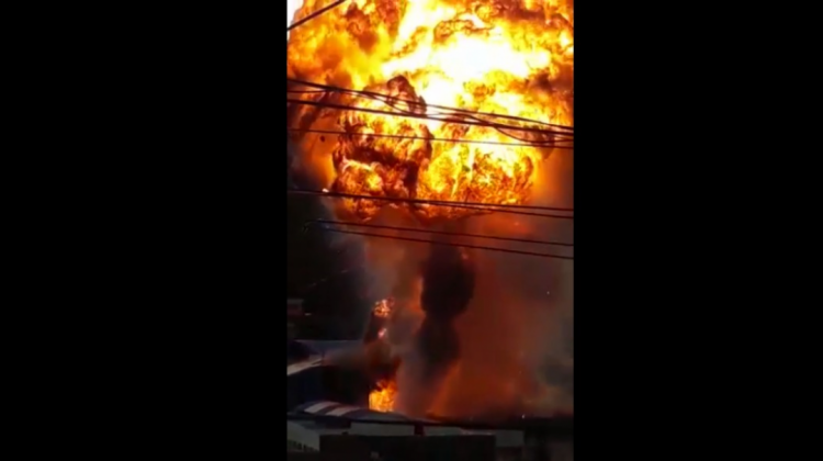 Explosión en Camargo. Foto: Captura de video