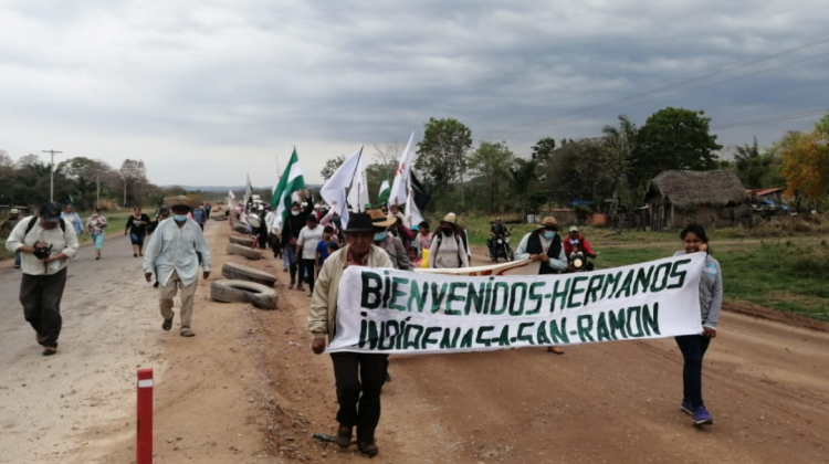 La marcha que llegó a San Ramón. Foto: Mercedes Fernández