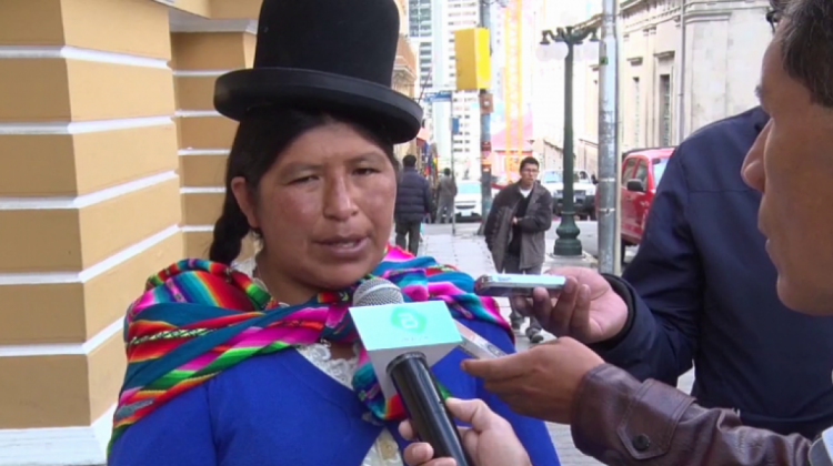 Diputada Concepción Ortiz (MAS). Foto archivo: Bolivia TV