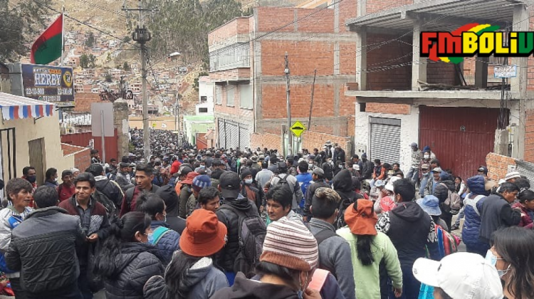 La movilización de los cocaleros. Foto: FM Bolivia