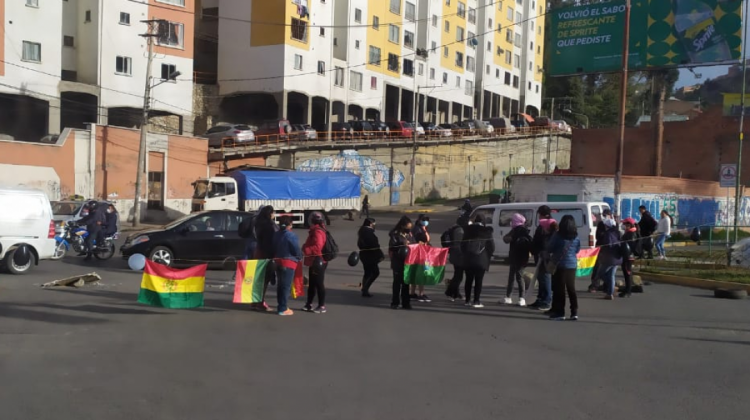 Bloqueos en La Paz. Foto: ANF
