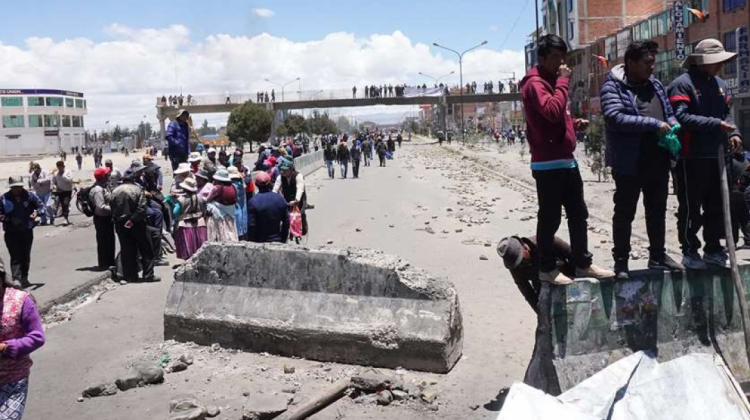 Tras la renuncia de Evo Morales en noviembre de 2019, se produjeron conflictos y hechos de violencia en Senkata, El Alto. Foto: El Deber