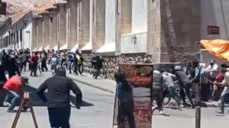 En Potosí se registraron fuertes enfrentamientos. Foto: Correo del Sur