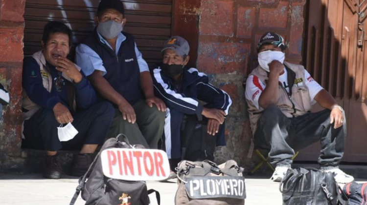 Desempleo en Bolivia durante la pandemia. Foto. RRSS
