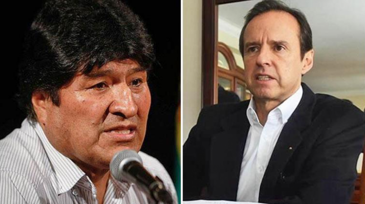 Evo Morales y Jorge Quiroga. Foto: Los Tiempos