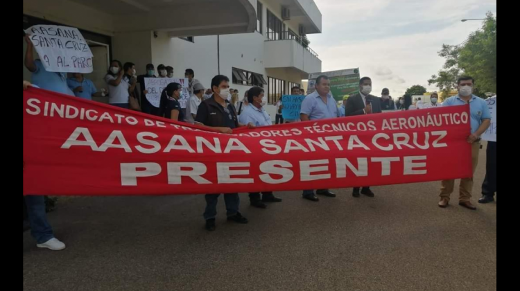 Los trabajadores de Aasana se movilizaron el jueves en todos los aeropuertos del país. Foto: Internet