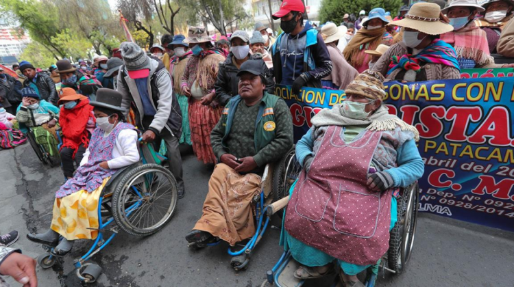Personas con discapacidad en Bolivia. Foto: Bolivia