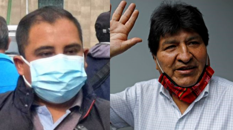 El diputado Beto Astorga y el expresidente Evo Morales.