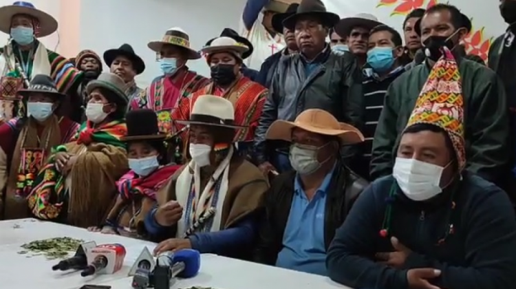 Dirigentes del Pacto de Unidad. Foto: captura video