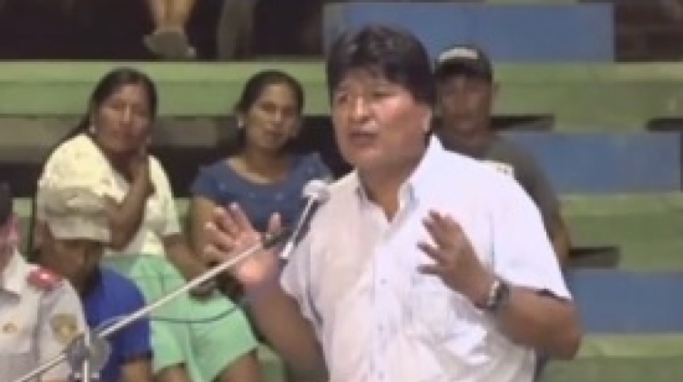 Evo Morales en Chapare. Foto: Captura verde