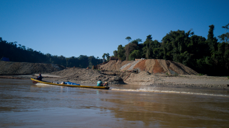 Actividad minera en cercanías del Madidi. Foto. ANF