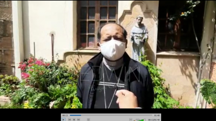Vicepresidente de la Conferencia Episcopal Boliviana (CEB), Monseñor Ricardo Centellas. Foto: captura de video