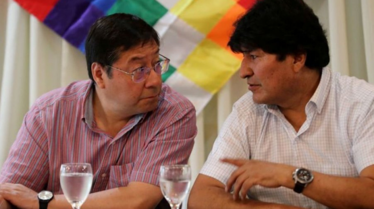 Presidente Luis Arce junto al jefe del MAS, Evo Morales. Foto: Opinión.