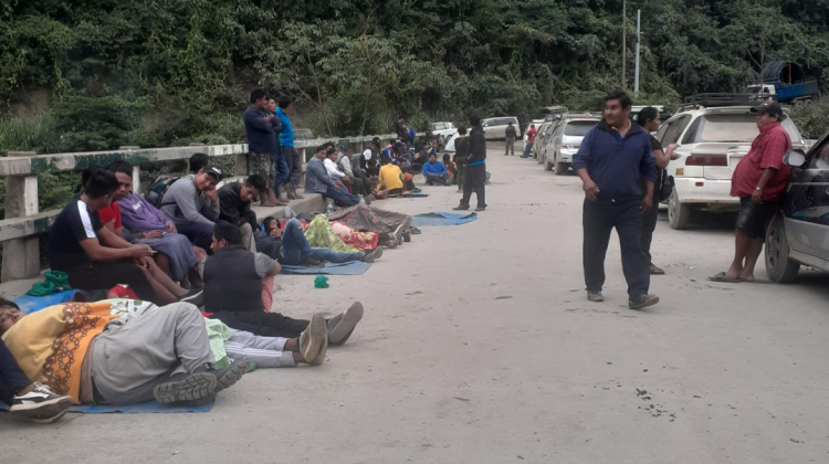 Bloqueos en la región del norte de La Paz. Fotos: cortesía