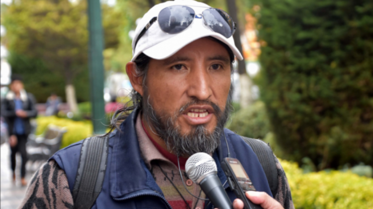 Foto: Representante de las Víctimas de Senkata, David Inca Apaza.