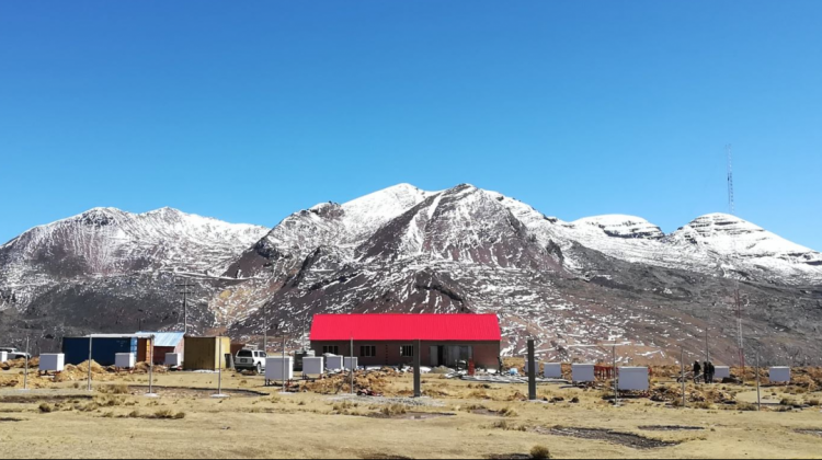 Foto.El nuevo observatorio que se construye cerca de Chacaltaya para la detección de rayos gamma . ECV
