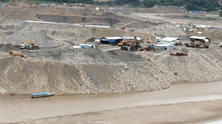 Actividad minera en el río Mapiri. Foto. ANF