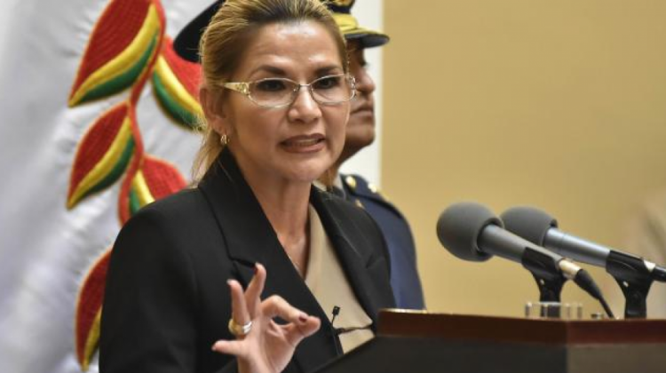 Expresidenta Jeanine Añez. Foto: RRSS.