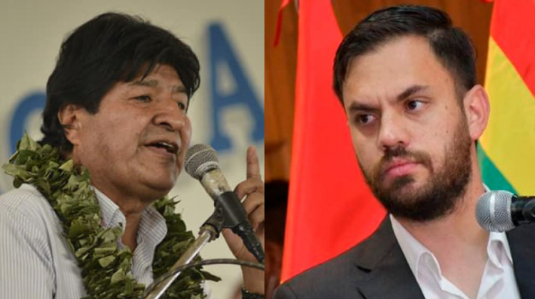 Evo Morales y Eduardo Del Castillo