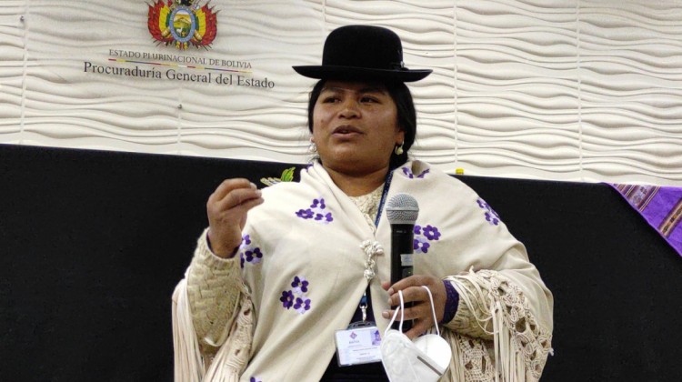 Viceministra de Igualdad de Oportunidades, Miriam Huacani. Foto: Justicia