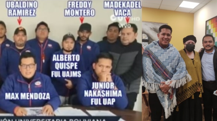 Nakashima en  el video de respaldo a Max Mendoza y junto a la Ministra de la Presidencia.