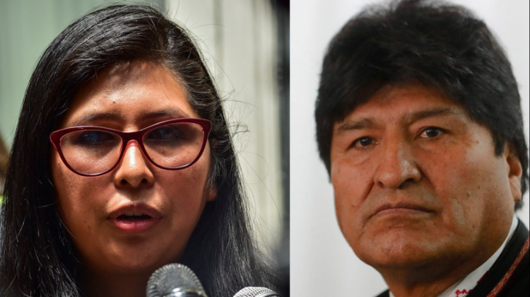 Eva Copa y Evo Morales