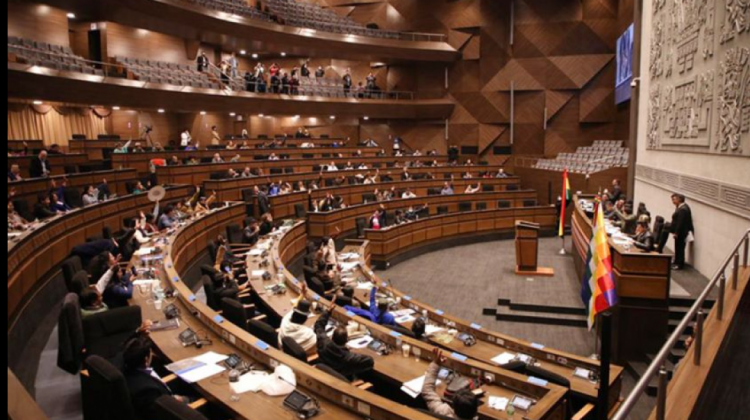 La mayoría del MAS en la Asamblea aprobó la convocatoria para elegir al Contralor. Foto: Vicepresidencia