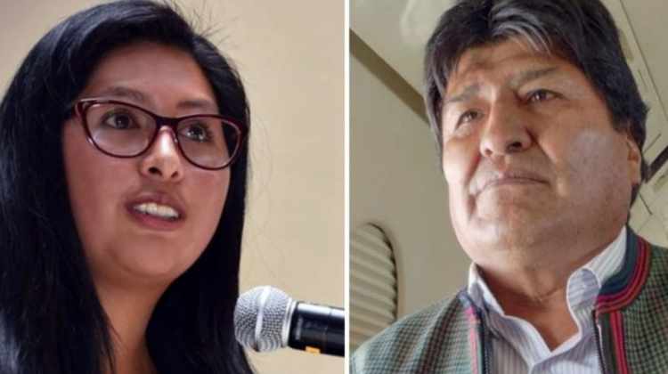 La alcaldesa de El Alto y el expresidente Evo Morales. Foto: Internet