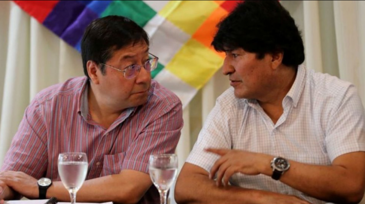 Luis Arce, y Evo Morales. Foto: Opinión