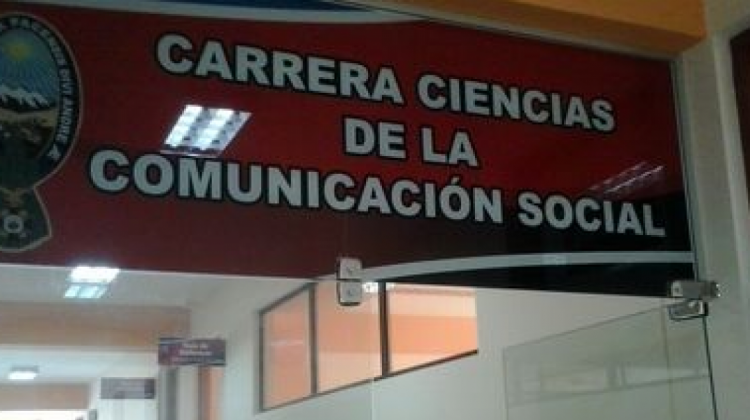 Infraestructura de la Carrera de Comunicación Social en la UMSA. Foto: RRSS.