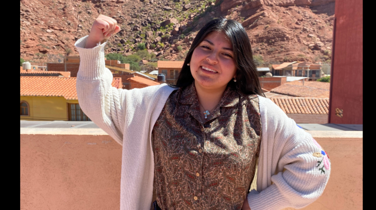 Mirtha, la joven de 21 años que formó parte de los proyectos de Plan International Bolivia (PIB). Foto: ANF