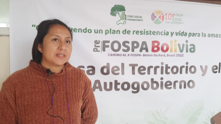Rosalía Matene , secretaria de organización del Territorio Indígena Multiétnico del TIM, Foto. ANF