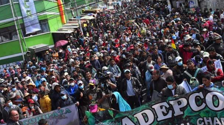 Marcha anterior de Adepcoca.  Foto: Los Tiempos