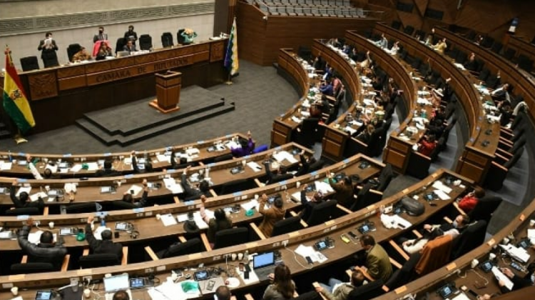 Sesión de la Asamblea Legislativa Plurinacional.