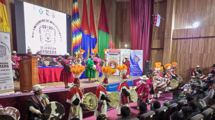 El Primer Encuentro de Intelectuales de la Nación Aymara. Foto: Vicepresidencia