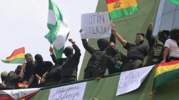 Motín policial en 2019.
